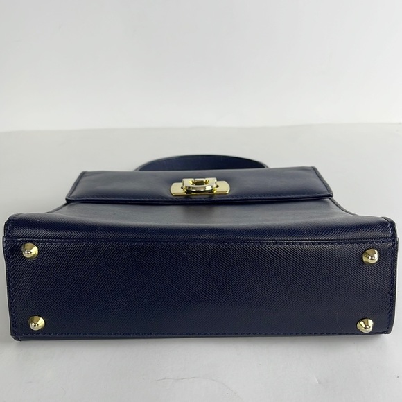 Vintage SISO Made in Italy Handbag Navy Blue - Picture 2 of 16